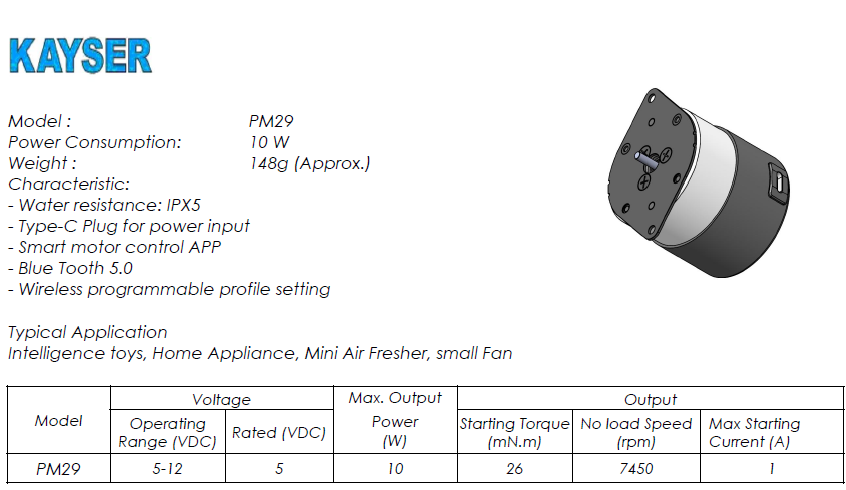 USB-C Brushless Motor for Android Smartphones